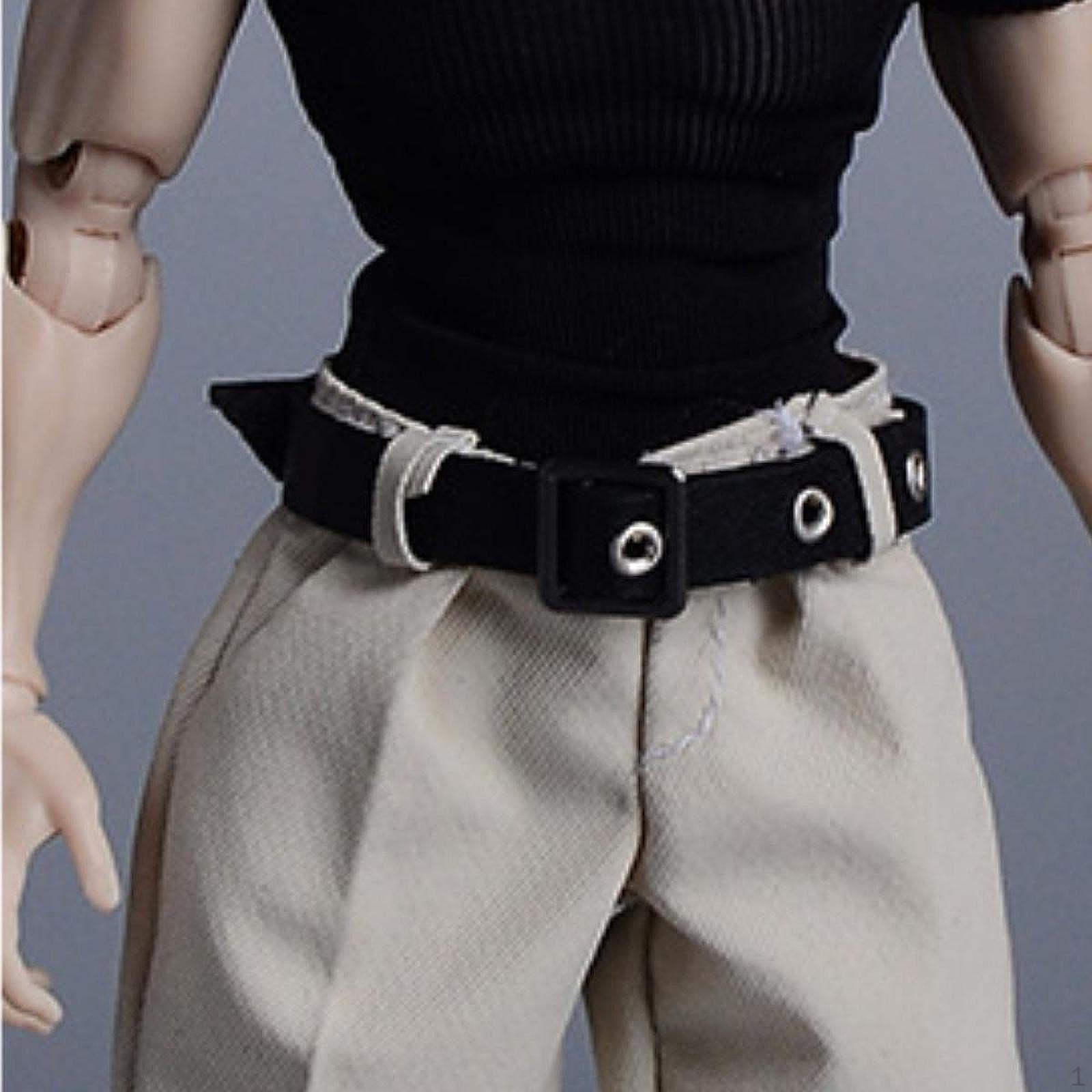 

Фигурки в масштабе 1/12 с ремнем, Подарок, Одевание, Товары для DIY, ПУ кожа, Одежда для кукол чёрный