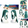 Lum Lamu Long Green Cartoon Cosplay Wig For Any Face Shape
