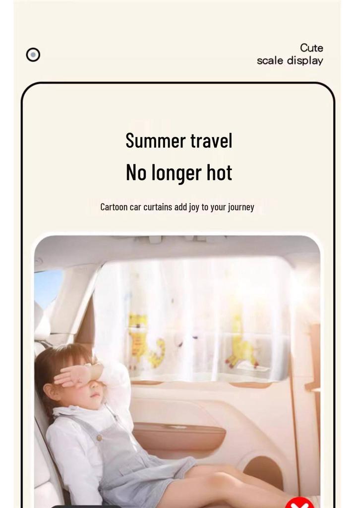 Children's Car Sunshade Curtains for Rear Windows