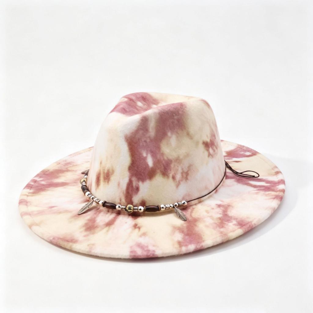 Hot-selling Retro Tie-dye Western Denim Hat High-end Accessories New Fashion Versatile Denim Hat Trend