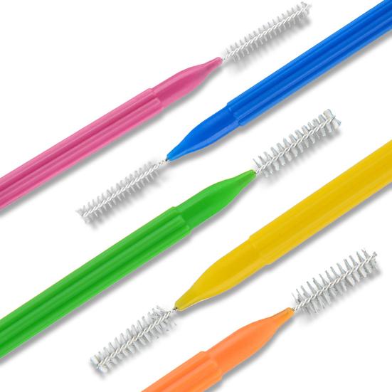 Yousheng 40Pcs/Box Interproximal Brush Safe Ergonomic Stainless Steel Wire Health Care Interdental Brush for Home
