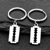 Hip Hop Razor Blade Dangle Earrings For Women Men Stainless Steel Silver Color Male Man Pendant Drop Earring Jewelry Gifts