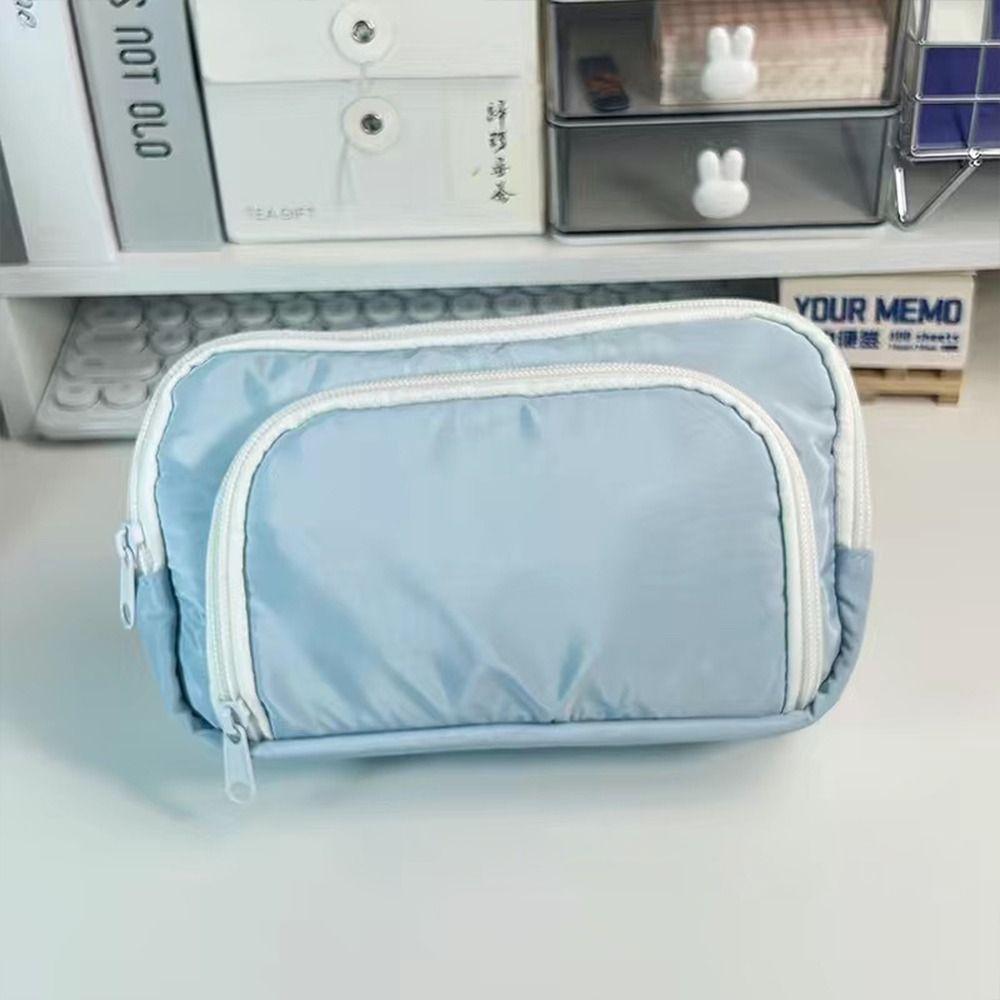 School Supplies Pen Case Pencil Pouch Makeup Cosmetic Bag Desktop Storage Bag Studen Stationery Bag
