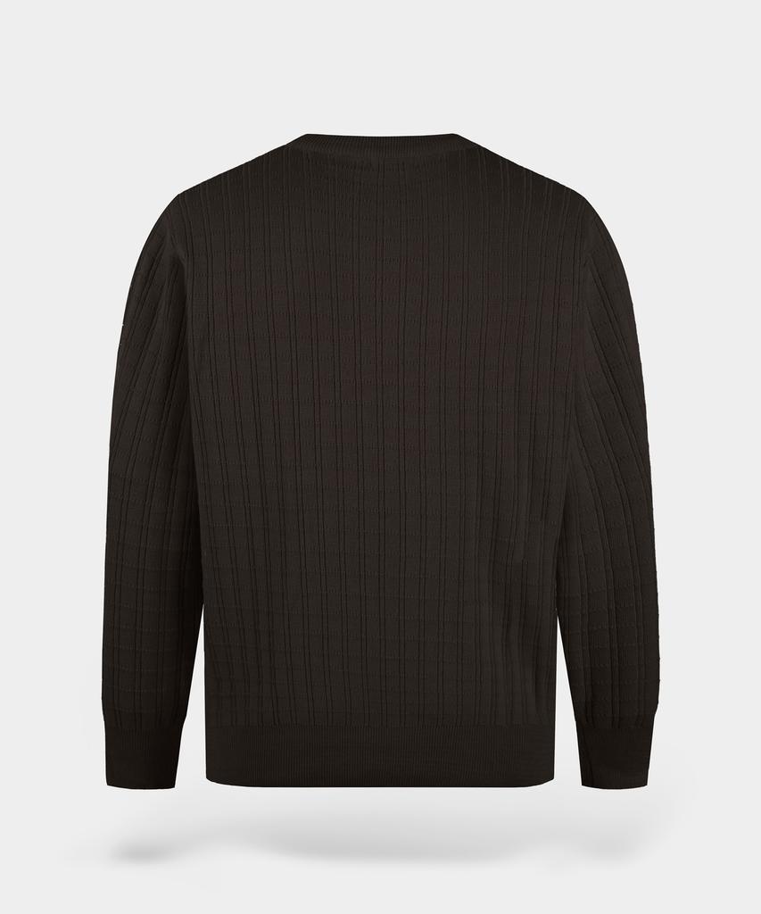 BIRBANTE Washable Cotton Square Round Knit - Dark Brown