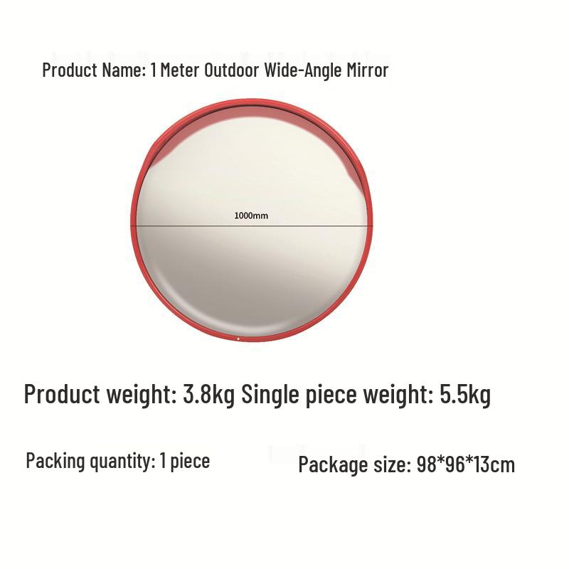 80cm Outdoor Traffic Convex Mirror for Parking Lots and Highways