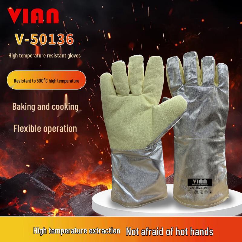 VIAN 500°C Heat Resistant Aramid Industrial Gloves