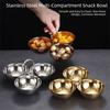304 Stainless Steel Snack Bowl Round Bowl Circle Ring Handle Fruit Plate Rust-proof Multi-functional Appetizer Platter