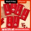 6pcs 2026 Horse Year New Year Red Envelopes Flower Blessing Lucky Money Bag Gift Bag Hongbao Spring Festival Envelope
