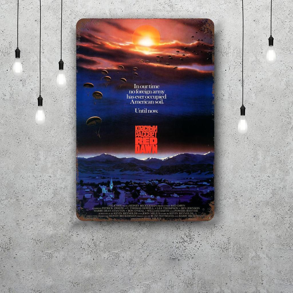1984 Movie Red Dawn Vintage Metal Tin Signs Posters Decor Retro Metal Plaque Wall Art Decor for Garage Bar