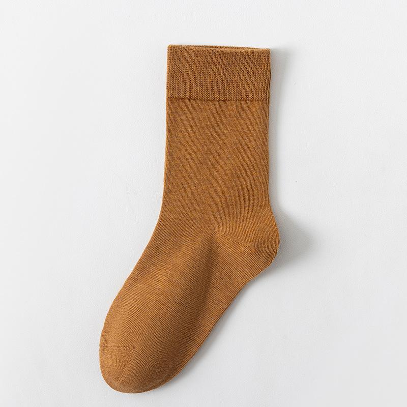 Solid Color Casual Business Socks for Women, Spring and Summer Breathable and Sweat-absorbing Socks, All-season Cotton Socks