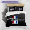 Mustang 3pcs Bedding Set Duvet Cover Closure Includes 1 Duvet Cover & 2 Pillowcases for All Seasons Bedroom Home Dorm Decor