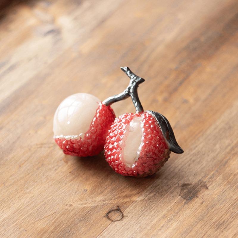 

Color Changing Lychee Tea Pet Maintainable Desktop Ornaments Home Chinese Tea Set Decoration Tea Ceremony Accessories