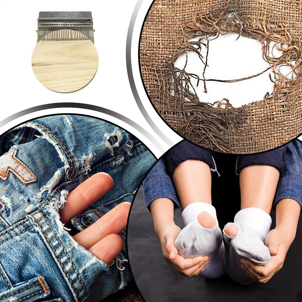 Knit Patch Loom Kit Patch Darning Supplies Loom Knitting Kit For Crochet Embroidery Craft Arts Yarn Projects Jeans Socks Clothes