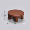 Mini Imitation Solid Wood Tables and Chairs Micro Landscaping Resin Square Wooden Tables Chairs Benches Miniature Ornaments