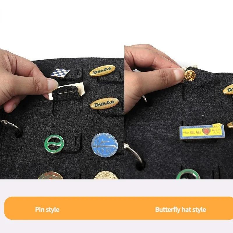 1pcs Felt Jewelry Display Book with Brooch Storage Bag Multi-Functional Earring Necklace Display Board Brooch Storage Box