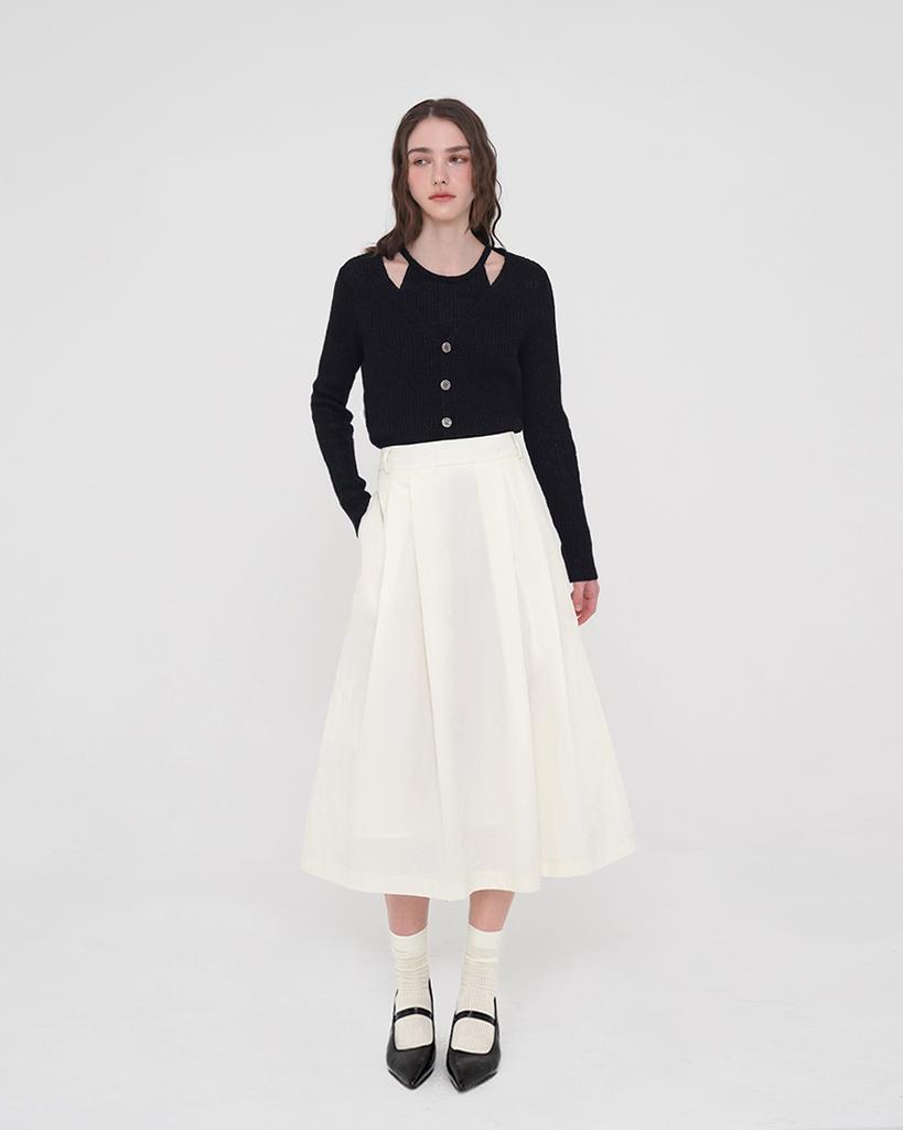 Sisterhood Pintuck Skirt - Ivory