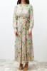 Women's Hijab Dress New Season Fashion Multi-Colored Floral Belt Detailed Lined Pleated Chiffon Woven Dress