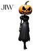 Autumn Home Ornament Pumpkin Witch Figurine, Spooky Halloween Statue with Lantern, Figurine Vintage Gothic Resin for Tabletop Mantel Shelf Decor