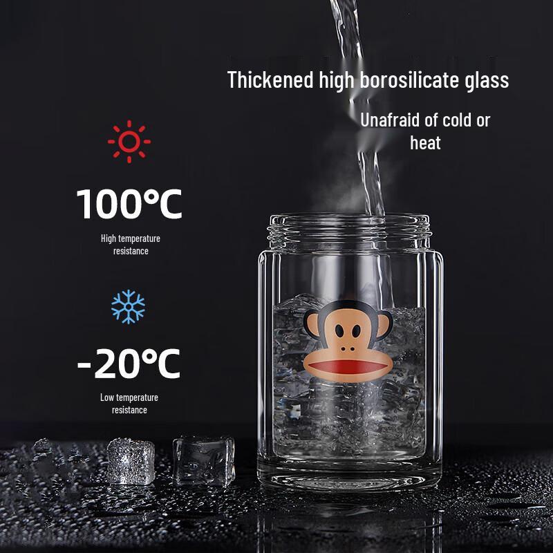 Paul Frank High Borosilicate Glass Tea Infuser Bottle
