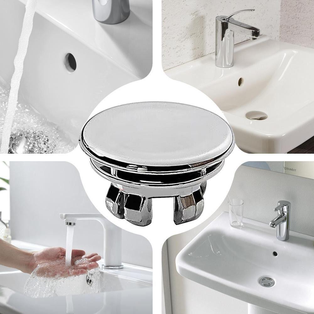 Electroplated Surface Sink Overflow Cover Plastic Overflow Ring Cover Basin Trim Ring  Kitchen