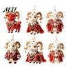 Winter Holiday Ornaments 2027 New Year Sheep Ornament, 2D Acrylic Christmas Tree Pendant for with Hanging String, Chinese Zodiac Goat Decor,