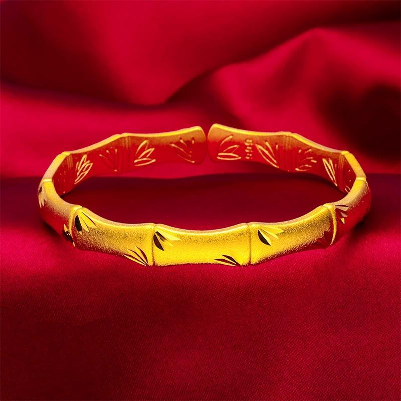 

Женский браслет-манжета из матового серебра S925 с бамбуком - стильный подарок для мамы