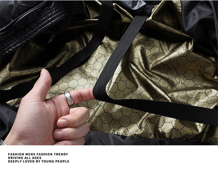 Unisex Schwarze Goldene Verdickte Winterjacke - Internet-Berühmtheiten-Stil