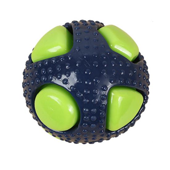 

Squeaky Dog Ball Dog Chew Toy Teeth Cleaning Toy Interactive Dog Fetch Ball for Aggressive Chewers Outdoor Training