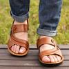Men's Sandals 2025 Summer New Non-slip Genuine Leather Sandals Soft Slippers Zapatos Flat For Mens Casual Shoes Sandalias Hombre