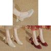 Wedding High Heels For Women With Bowknot Satin Material And Buckle For Bridal Party