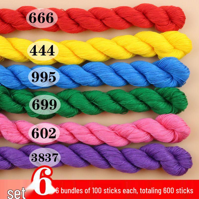 Baumwoll-Kreuzstich-Stickgarn: Handgefertigte Einlegesohlen, Dickes Nähgarn, Eine Farbe pro Stück