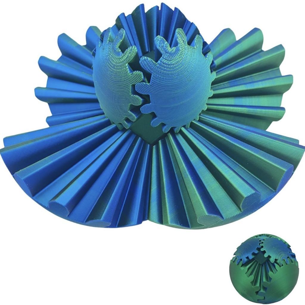 3D Printed Gear Ball Spin Ball Decompression Gear Ball Fingertip Relieve Anxiety Rotating Toy Home Decoration Ball Gift