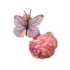 Butterfly Hair Clip Artificial Peony Flower with Acrylic Crocodile Clip Flower Hair Barrette for Beach Vacation Party Dress-up
