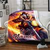Customizable Taz3 Throw Blanket – Personalized Name, All-Season Cozy Snug Blanket, Machine Washable, Personalized Blanket