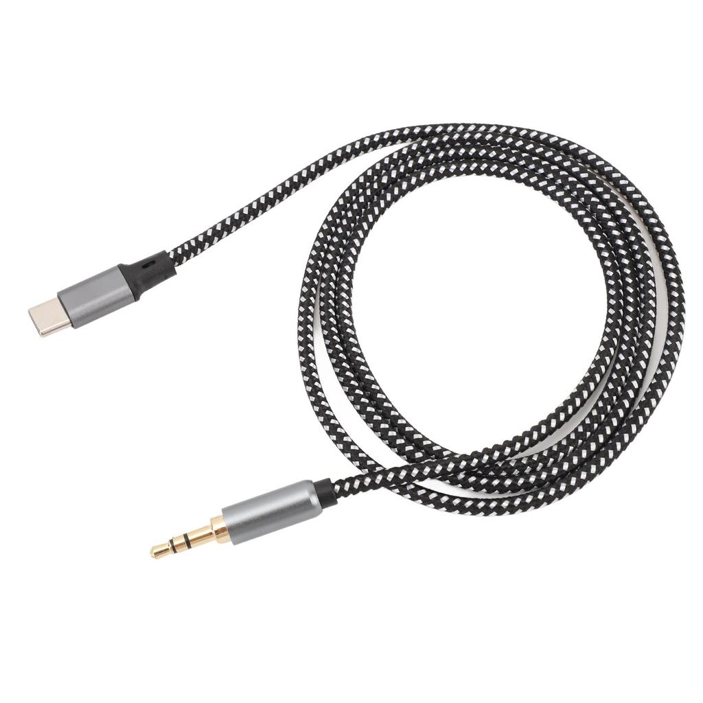 1m TYPE C To 3.5mm Sound Aux Jack Cable USB C To 3.5mm Cord for Jogging Driving Travels