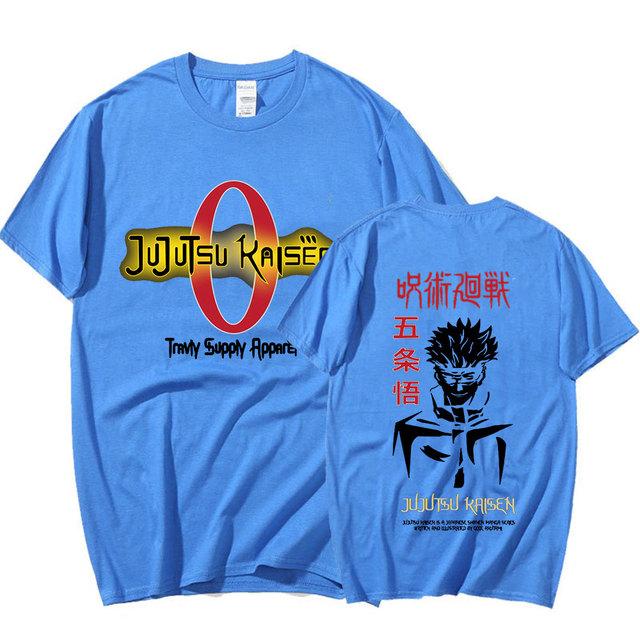 Anime Jujutsu Kaisen Harajuku T Shirt Manga Graphic Gojo Satoru Short Sleeves Cotton Casual Tee Shirts Mens Oversized T-shirt Streetwear Tops