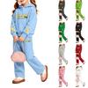 Girls' Fashion Print Hoodie and Sweatpants Set 2 Piece Casual Outfit for Everyday Wear