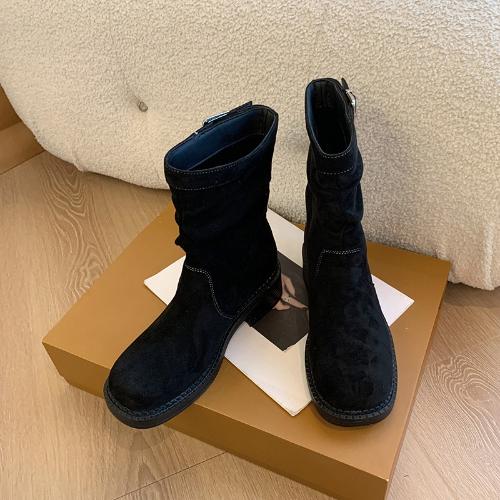 Trendy British Ankle Boots Chunky Sole Slim Fit Winter Shoes Women High Quality Versatile Boots