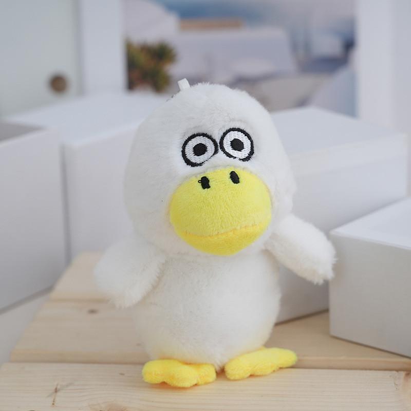 

Adorable Pp Cotton Plush Duck Keychain Cute Stuffed Animal Doll Bag Accessory White