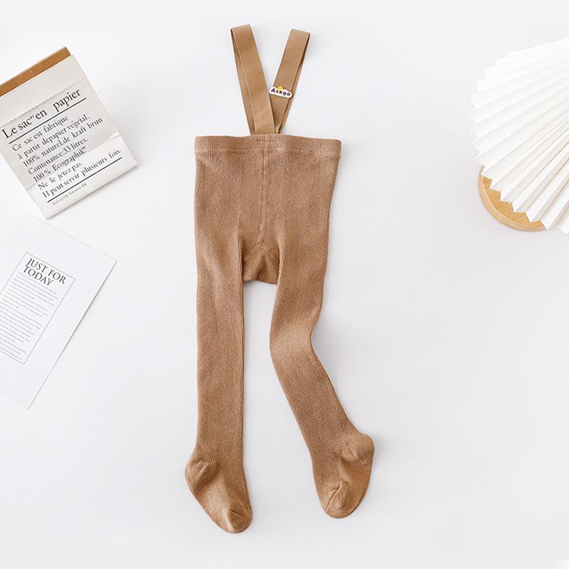 

Девичьи колготки из гребенного хлопка однотонные - Дышащие весенне-осенние штаны для тяжелой атлетики для младенцев Size M 1-3 Years