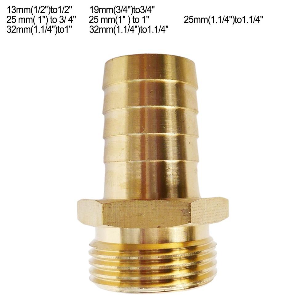 3/4inch Male X 25mm Hose Connector Brass 1.2inch Male X 25mm 1/2inch Male X 12mm