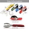 Tableware 4 In 1 Multifunction Outdoor Camping Stainless Steel Folding Pocket Kits Portable