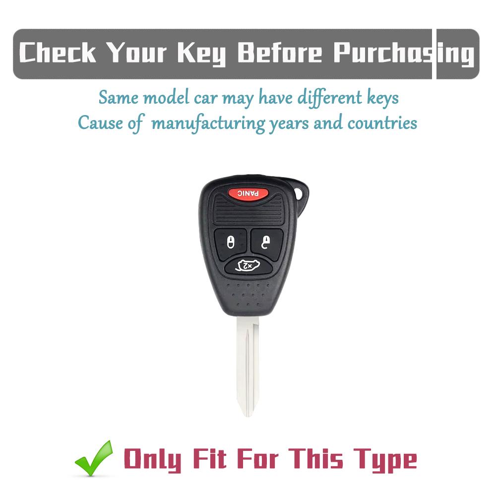 Durable Anti-Scratch Car Key Cover Rings Fit Dodge Avenger Caliber Jeep Patriot Cherokee Compass Chrysler Pacifica 300C Voyager