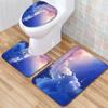 Landscape Bathroom Floor Mat Toilet Three-Piece Set