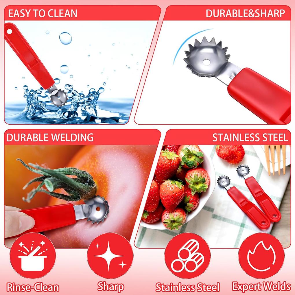 4Pcs Steel Tomato Nucleation Strawberry Removal Practical Tool Package Material Long Service Making Small Tool