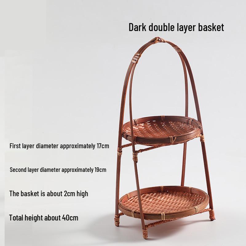 Handgeflochtener Bambus-Siebkorb für Dim Sum und Desserts - Ideal für die Präsentation von Gebäck und chinesische Verlobungstafeln