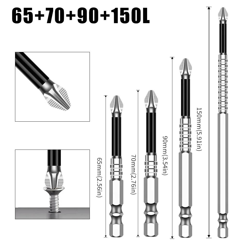 K5 Anti slip Screwdriver Head S2 Strong Magnetic 5A Black Cross Screwdriver Head Hand Drill Electric Screwdriver