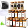 Square Seasoning Containers 40oz Rosewood Pepper Shaker Seasoning Jar 24 Individual Glass Seasoning Jars 120ml