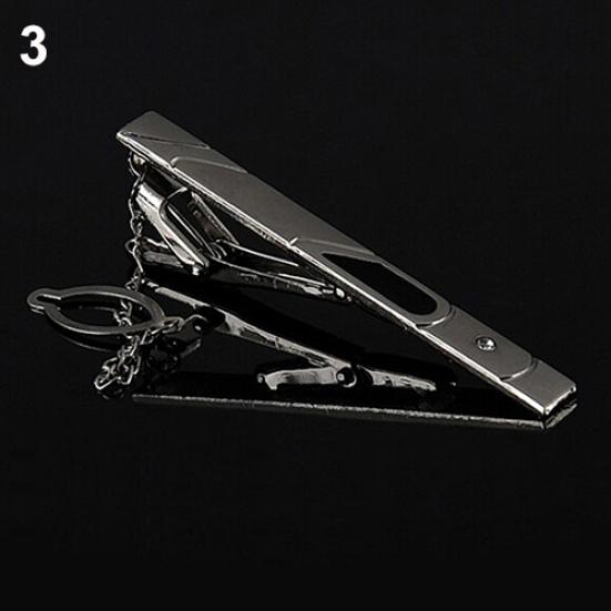 Gentleman Wedding Business Silver Metal Simple Suit Necktie Tie Clip Bar Pin