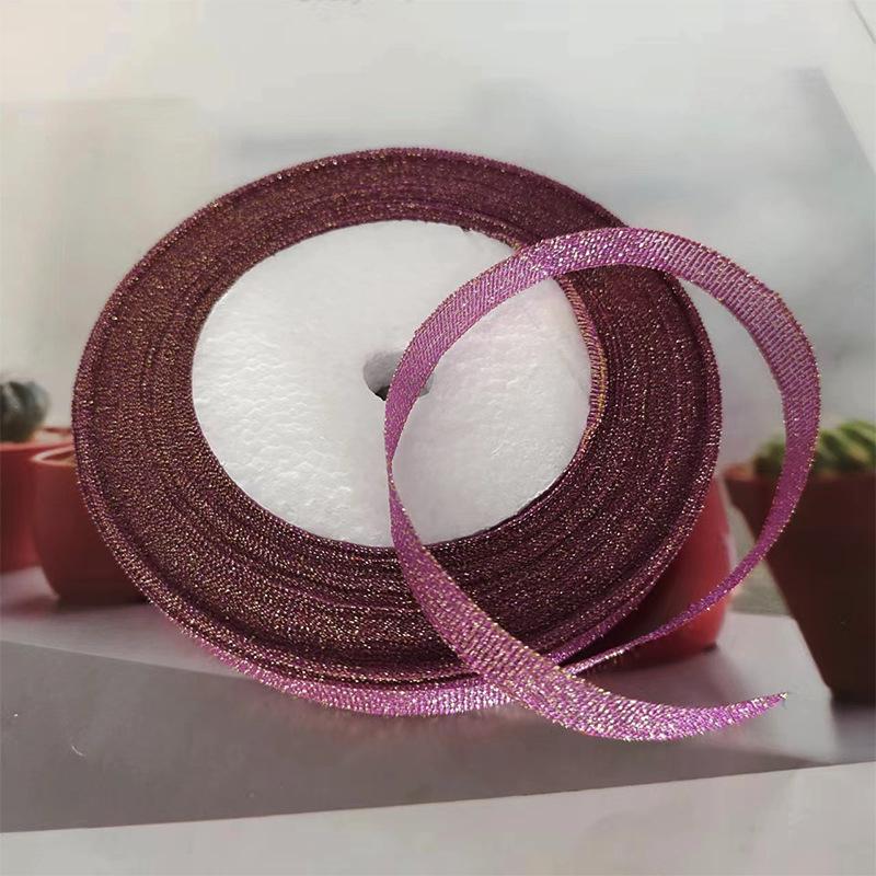 22m Złota i Srebrna Wstążka do Pakowania Prezentów i Dekoracji Tortów, 1cm Szeroka